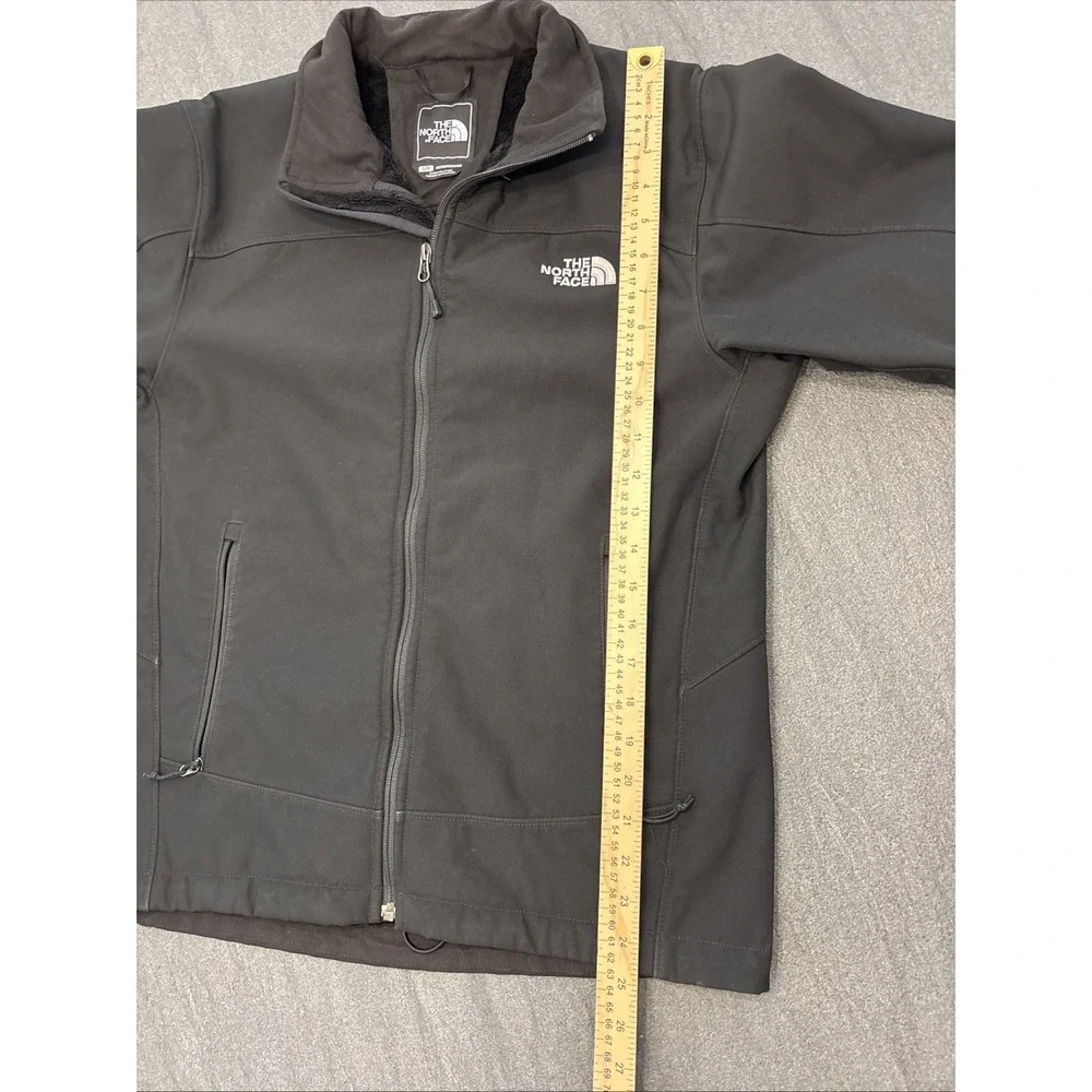 The North Face Mens Jacket Size Small Full Zip Softshell Fleece Lined Black